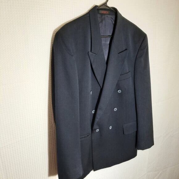 Andre Villard Paris 43R Men’s Blazer Black Wool Sport Coat Made in Poland - Picture 2 of 7